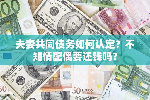武汉夫妻共同债务如何认定？不知情配偶要还钱吗？