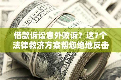 武汉借款诉讼意外败诉？这7个法律救济方案帮您绝地反击！