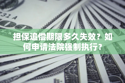 武汉担保追偿期限多久失效？如何申请法院强制执行？